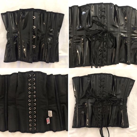 Vintage Black Patent Beauty Corset - Picture 13 of 14